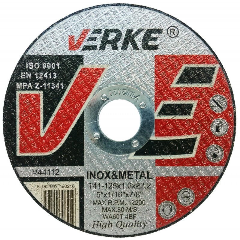 Diskas metalui 125x1,6x22,2mm. V44112