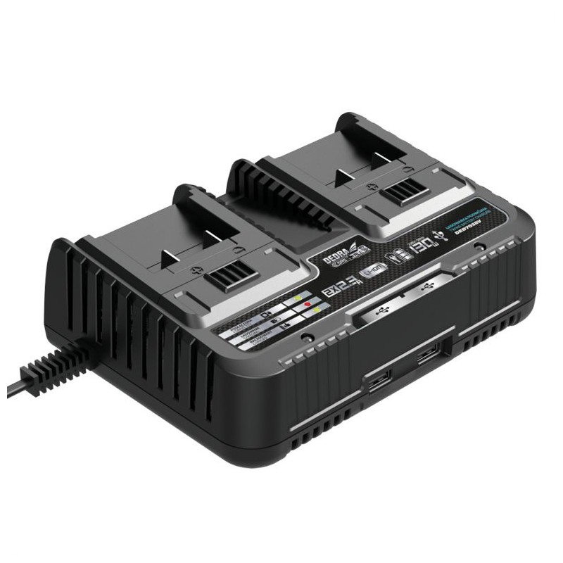 Dviejų lizdų įkroviklis akumuliatorių SAS+ALL DED7038V