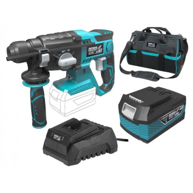 Smūginis gręžtuvas SDS+ 1,8J 18V akumuliatorinis SAS+ALL (komplekte 1x4,0Ah