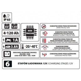 Akumuliatoriaus 6/12V mikroprocesorinis pakrovėjas DEPM005