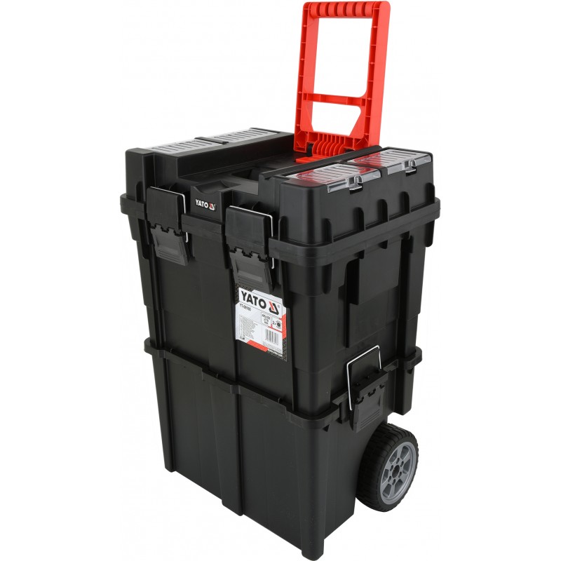 Dėžė įrankiams 495x350x710mm. su ratukais 2 dalių YATO YT-09160
