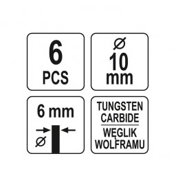 Frezos metalui 6vnt. YATO YT-61729