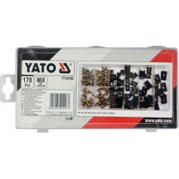 Savisriegių ir U-tipo klipsų rinkinys 170vnt. YATO YT-06780