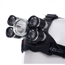 Prožektorius 1xT6LED+4xQ5LED ant galvos, įkraunamas KD1247