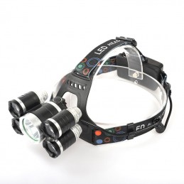 Prožektorius 1xT6LED+4xQ5LED ant galvos, įkraunamas KD1247