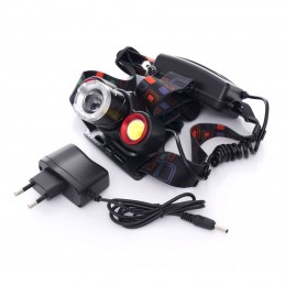 Prožektorius T6LED ant galvos, įkraunamas KD1245