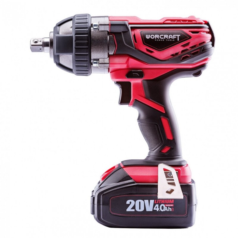 Veržliasūkis 1/2" smūginis 20V, 4.0Ah akumuliatorinis WORCRAFT
