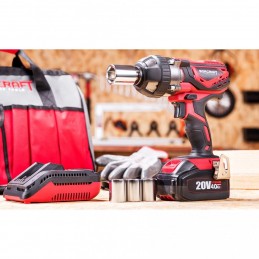 Veržliasūkis 1/2" smūginis 20V, 4.0Ah akumuliatorinis WORCRAFT