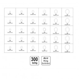 Tarpinių 300vnt. rinkinys, aliumininės