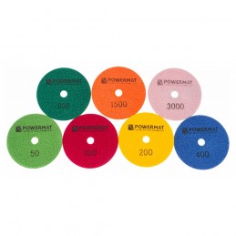 Diskų 7vnt. rinkinys, keramikos šlifavimui PM-DPP-100TM
