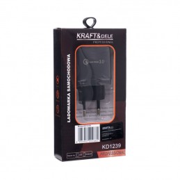 Įkroviklis 3USB/3,1A + 1USB greitas įkrovimas KD1239