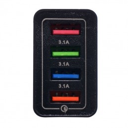 Įkroviklis 3USB/3,1A + 1USB greitas įkrovimas KD1239