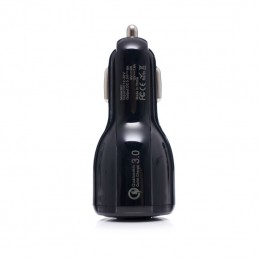 Įkroviklis automobilinis 12V/24V, 1USB/3,1A + 1USB greitas įkrovimas KD1235
