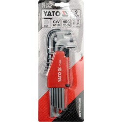 Raktų 1,5-10mm. šešiabriaunių rinkinys Hex CrV YATO 0500