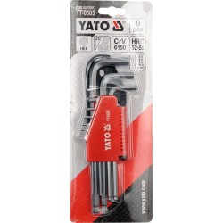 Raktų 1,5-10mm. šešiabriaunių rinkinys Hex CrV YATO 0505