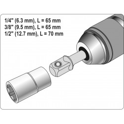 Adapterių HEX rinkinys galvutėms YATO 04685