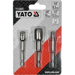 Adapterių HEX rinkinys galvutėms YATO 04685
