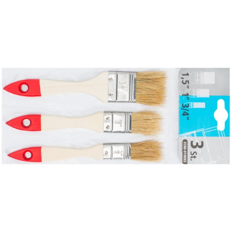 Teptukų 3/4",1",1.5" plokščių rinkinys HARDY 010003