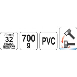 Plaktukas 700g. beinercinis YATO YT-46191