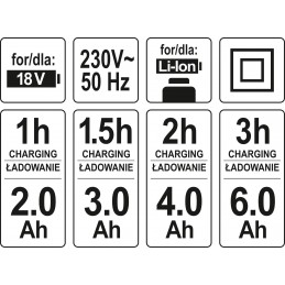 Akumuliatoriaus pakrovėjas dvigubas 18V YATO YT-82849