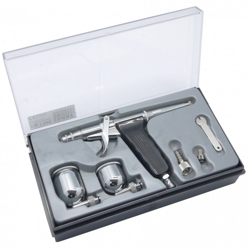 Aerografas 0,2mm. su priedais CB1105