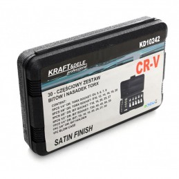 Galvučių E4-E20 ir antgalių T8-T55 TORX 30vnt. rinkinys KD10242