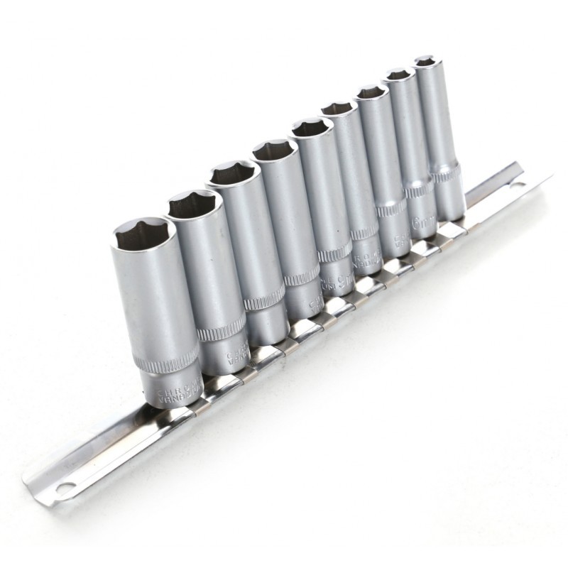 Galvučių 5-13mm. 1/4 prailgintu 9vnt. rinkinys KD10232