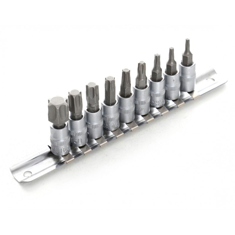 Galvučių TORX T10-T60, 1/4" 9vnt. rinkinys KD10241