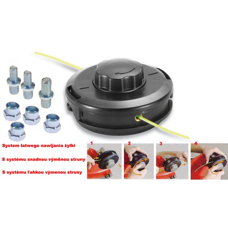 Pjovimo galva Ø130mm. M10x1.25Z, trimeriui su adapteriais PRO. Atsarginė dalis