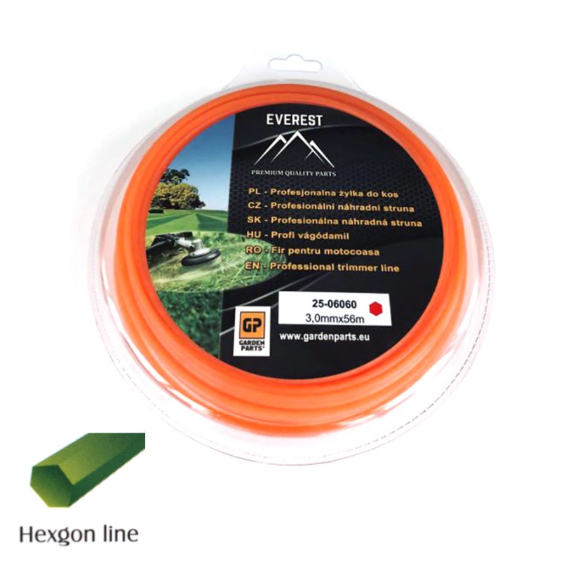 Pjovimo valas 3,00mm. 56m. HEXAGON LINE EVEREST