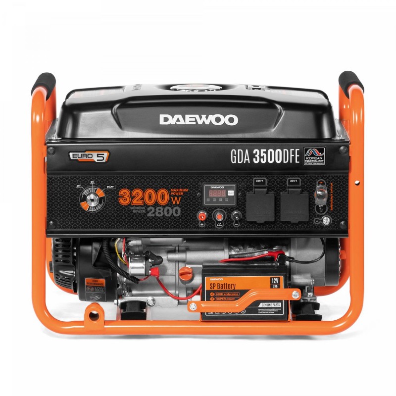 Generatorius 2,8kW 7,5AG benzininis - dujinis DAEWOO GDA 3500DFE