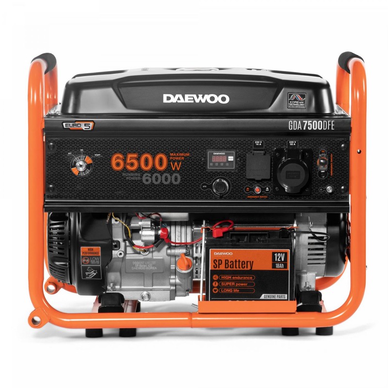Generatorius 6,0kW 15AG benzininis - dujinis DAEWOO GDA 7500DFE