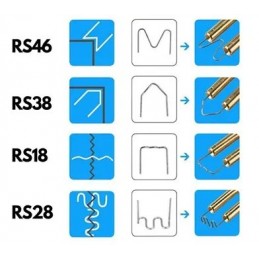Kabės RS18 0,8mm. 100vnt. plastiko suvirinimui DED75275