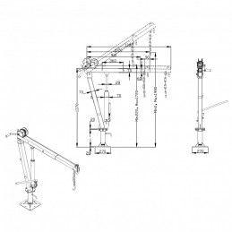Hidraulinis kranas 0,9T. su rankine gerve T62003W