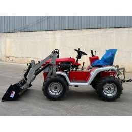 Mini traktoriukas su frontaliniu krautuvu 4in1