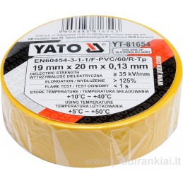 Izoliacinė juosta geltona YATO YT-81654