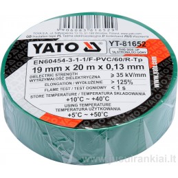 Izoliacinė juosta žalia YATO YT-81652