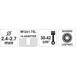 Trimerio pjovimo ritė su guoliu universali iki 30-42 cm3 FLO Y-79552