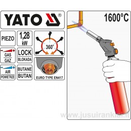 Degiklis dujinis Piezo 1600°C YATO YT-36709