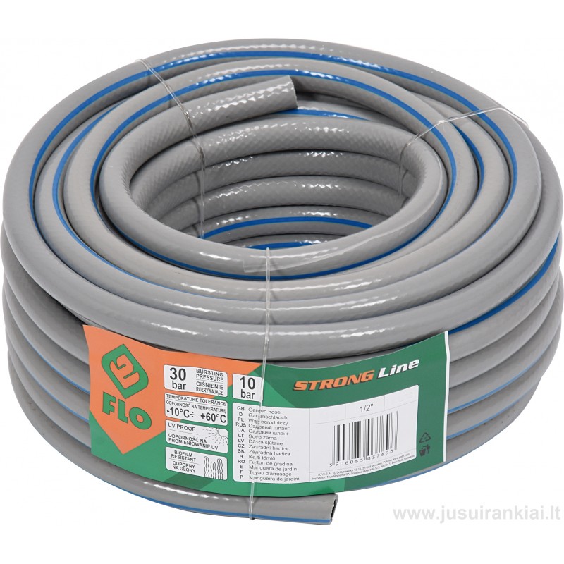 Laistymo žarna 50m. Ø3/4" pilka neužsilenkianti FLO Y-89295